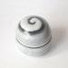 Lidded ceramic jar / bowl with black spiral