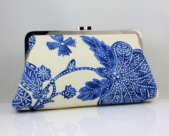 lotus silver clutch bag