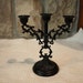 Set of 2 Tiny Shabby Chic Black Candelabras