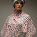 Felted scarf "Pink rose"