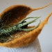 Felted flower brooch "W" Reserved for Harris 9946