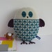 Hand Screen Printed Owl in Teal