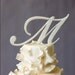 Wedding Cake Topper - Monogram - Pearl Covered Initial