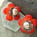 Flower Skull earrings 4 Day of the Dead