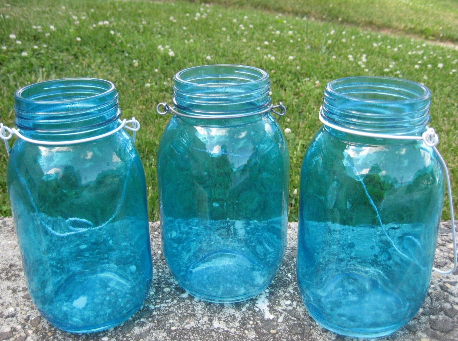 Hanging Mason Jars Lanterns Aqua Blue Colored Glass Jars BEDECOR Free Coloring Picture wallpaper give a chance to color on the wall without getting in trouble! Fill the walls of your home or office with stress-relieving [bedroomdecorz.blogspot.com]