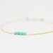 Turquoise Beads on Gold Filled Chain Bracelet - gift ideas, best friend gift, birthday gift, for her, gift under 20