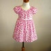 Girls Pink Summer Dress with Polka Dots and White Daisies - Size 4T- Free Favor Bag Included