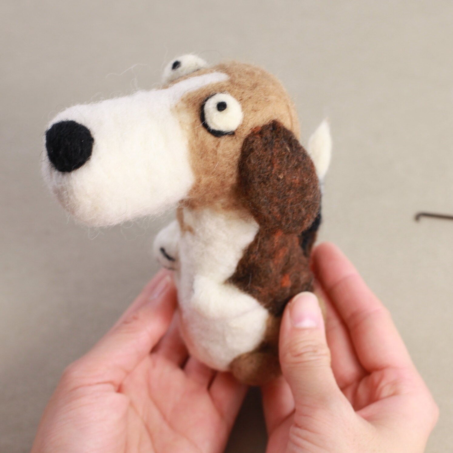 Needle felting Dog kit by woolbuddy on Etsy