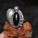 Vintage Native American Onxy Leaf Ring