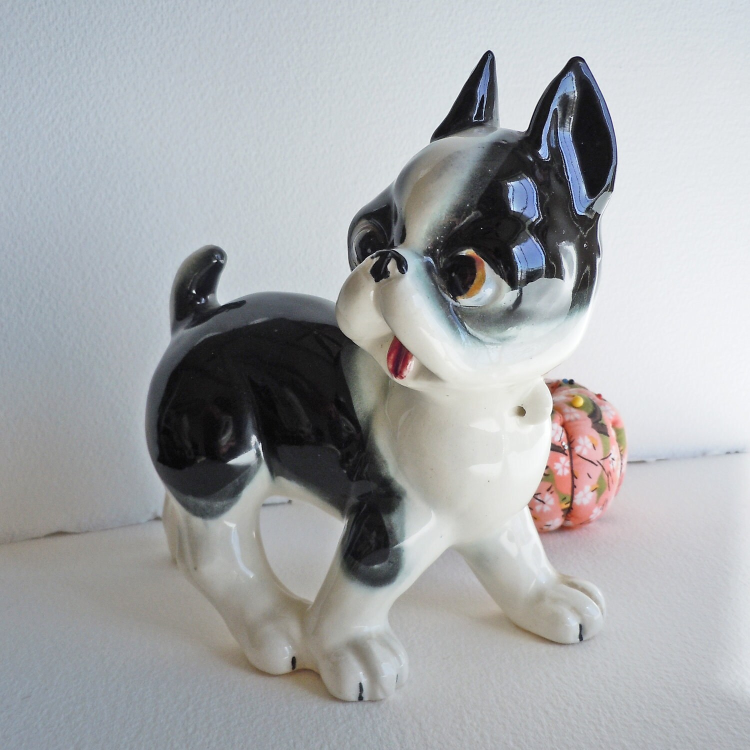 Vintage 1940s Boston Terrier Figurine by Elvin to benefit