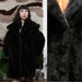 Vintage 60s Black Faux Fur Coat Large