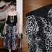 Vintage 80s 90s Animal Print Silk Midi Skirt W/ Leather Waistband Large