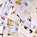 Postcards Bird mini-print postcards Five cards featuring Chickens, Partridge, Duck and Robins