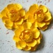 The Bella Paper Flowers - Canary Yellow - set of 3 - as seen in THE PARTY DRESS magazine - Vol. 2