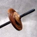 RESERVED FOR IMCHESEK Drop spindle, spiral flute, high whorl, light weight in Mulga, burl Eucalypt, and Dymondwood