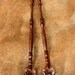 Matched pair of lace bobbins in Western Australian Snakewood