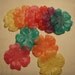 Large Neon Acrylic Frosted Flower Beads