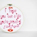 50% OFF SALE - F. Scott Fitzgerald Quote Hand-Embroidered in a 6" Hoop - "I hope you live a life you're proud of." - Fiber Art in Neon