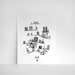 Vertical City 8x10 Black and White Print, based on my Abstract Ink Pen Line Drawing