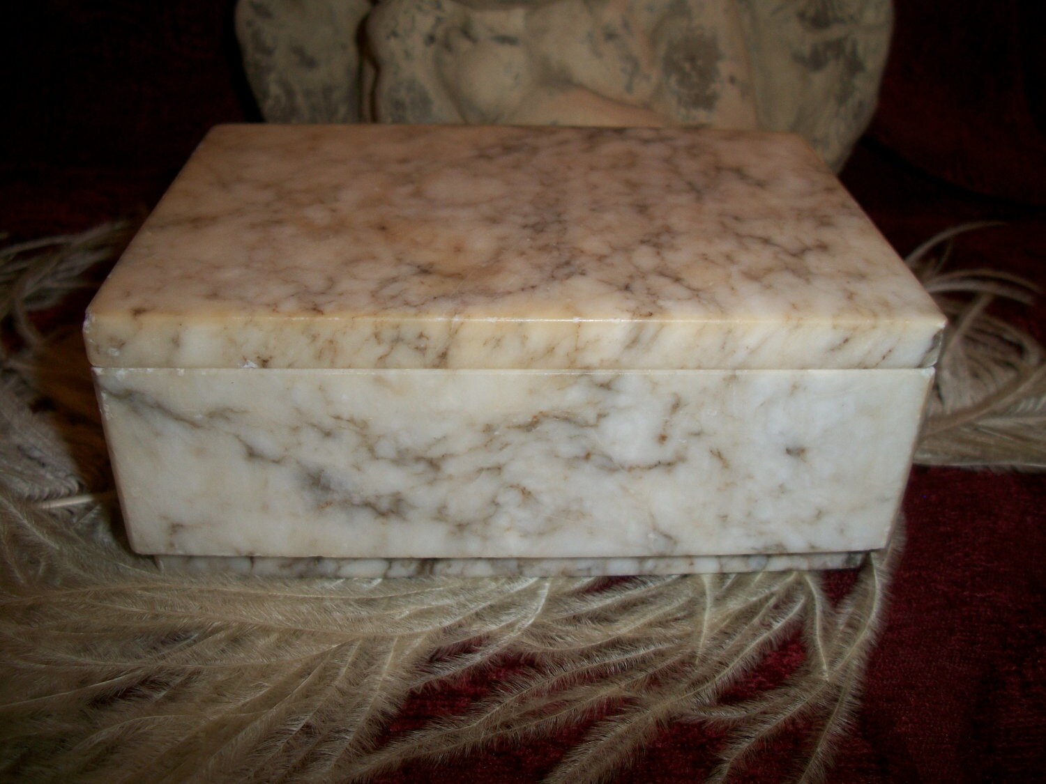 Vintage 60s Marble Jewelry Box Made in Italy