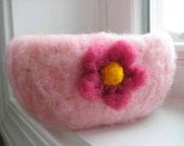 Floral Square Bowl, Needle Felted, 100% Organic, Housewares