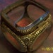 Authentic Victorian Crystal/Glass Velvet Lined Jewelry/Trinket Casket