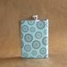 Flask on Sale Baby Blue with Brown Dot Circles Stainless Steel Gift Flask