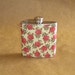 Sale Flask Vintage Roses Print 6 ounce Stainless Steel Wedding Girl Gift Flask KR2D 2467