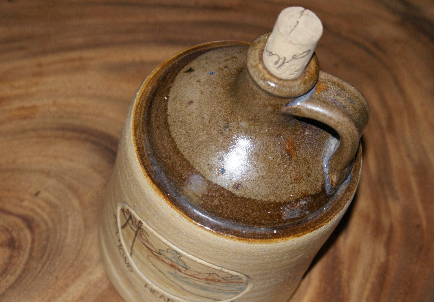 Hawaiian Pottery Whiskey Jug with Picture of by redemptionart