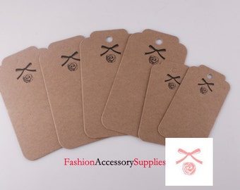 50pcs-82mmX44mm Kraft tags, Blank h ang tags, labels for your project ...