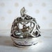 Gold Bird Swinging in Beautiful Swarovski Crystal Studded Silver Birdcage Pendant Qty 1