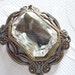 Vintage Style Filigree Pendant Setting in Oxidized Antiqued Brass - Octagon 18 X 13mm - Qty 1