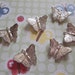 Sterling Silver Plated Butterfly Charms Or Pendants with Wings Bent in Flight 18 X 13mm - Qty 6