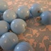 NEW: Big 12mm Opaque Light Blue Glass Bead Drops on Brass Loops Qty 12