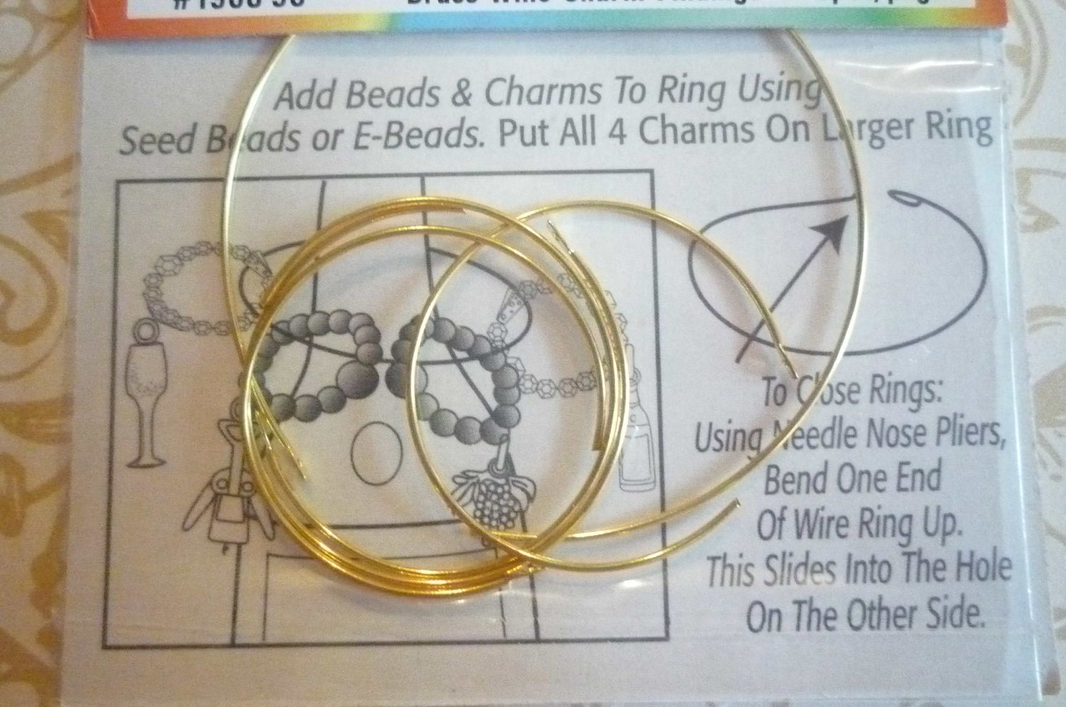 30 OFF SALE Wine Charm Rings Findings in Brass Make Your