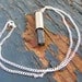 Crystal Bullet Necklace -- Green Tourmaline Chain Necklace SALE