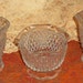 Vintage Anchor Hocking Wexford-Clear Creamers Sugar Bowl Diamond Shape Design Cut Pressed Glass Dining Serving Tea Coffee Home Kitchen Retro