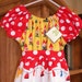 Toadstool Dress & Gnome: Apron Peasant Dress by Pitterpat with matching Toadstool Doll, Waldorf Gnome