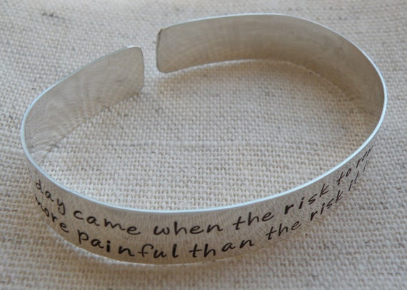 Anais Nin Quote Bracelet by FireweedImpressions on Etsy