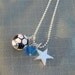 Sports Bling Soccer Star Necklace