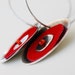RED HOT SILVER EARRINGS / FREE SHIPPING