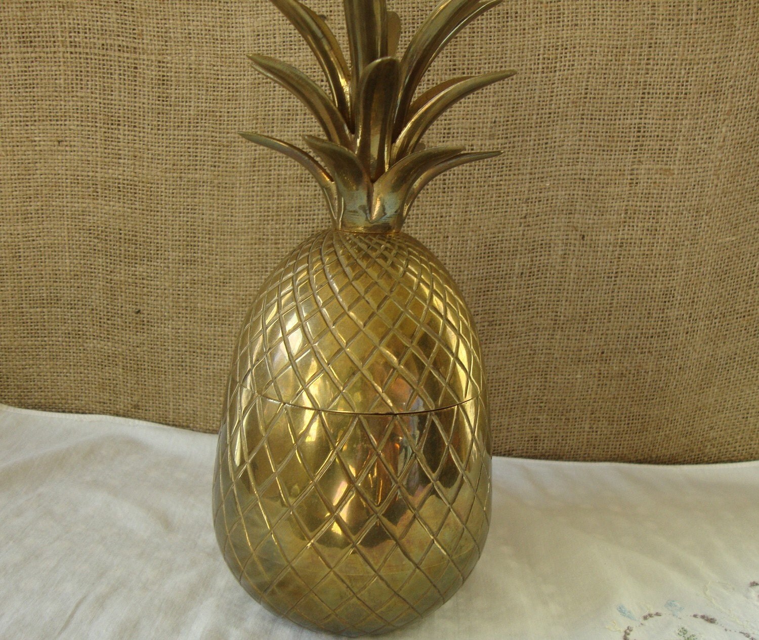 Vintage Brass Pineapple Made In India A Good Luck & Prosperity