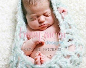 CROCHET PATTERN - Cuddly Baby Cozy - Photo Prop - Easy - PDF 406 - Sell what you Make