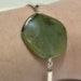 Green Jade Bracelet Silver Tube Bracelet