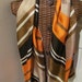 ECHO Designer Scarf - Brown Beige Orange - 15 x 62 Long