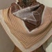 Beautiful Beige White Paco Rabanne Silk Scarf - 32 x 32 Square - Made in Paris France