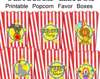 Printable DIY Circus Theme Cupcake Toppers by onelovedesignsllc