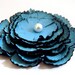 Leather Jewelry supplies.Leather flower. Large peaomy flower for jewelry making