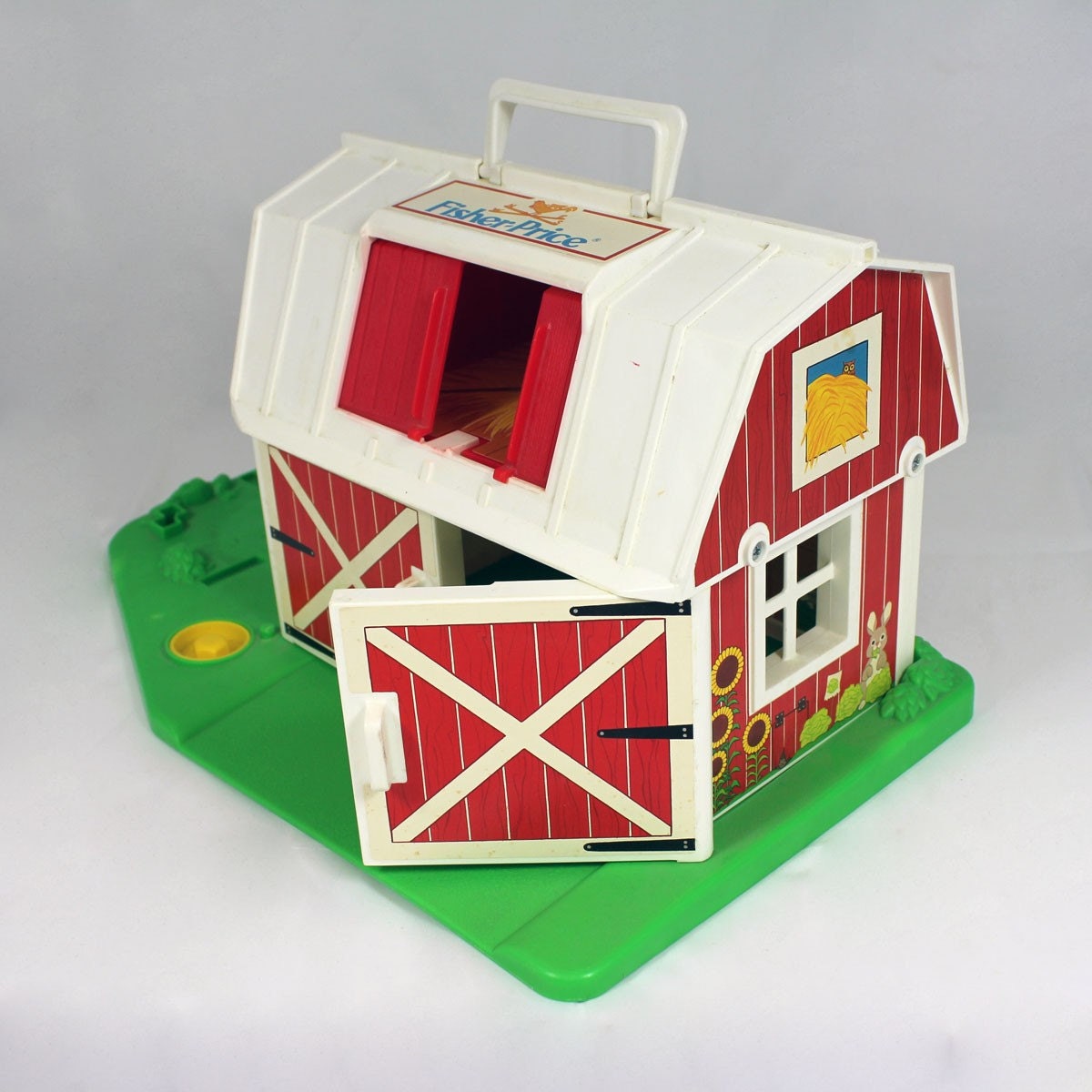 Fisher Price 1990 Little People Moo Farm Barn by cabbagesandkings