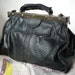 Vintage Black Gladstone Doctors Bag